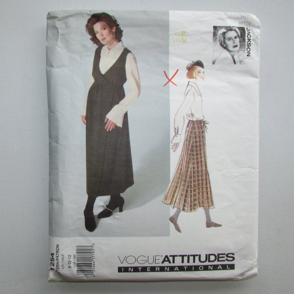 Betty Jackson Vogue Sewing Pattern - 1254 - Sz 8-10-12